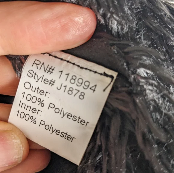 Black suede shearling cropped jacket, vintage style, Pico 1988 size S - Picture 13 of 16